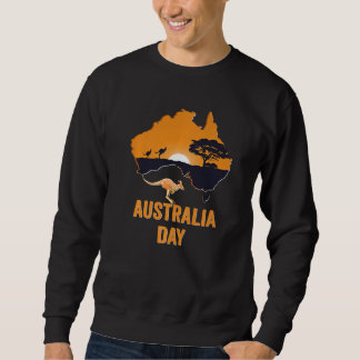 Australia Day Retro Vintage Kangaroo Australian Me Sweatshirt