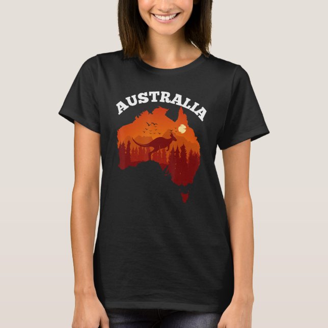 Australia Day Shirt Funny Australian Map Flaggenpa (Vorderseite)