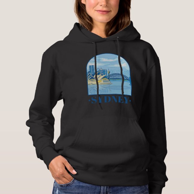 Australia Day  Tourists Australian Retro Happy Tra Hoodie (Vorderseite)