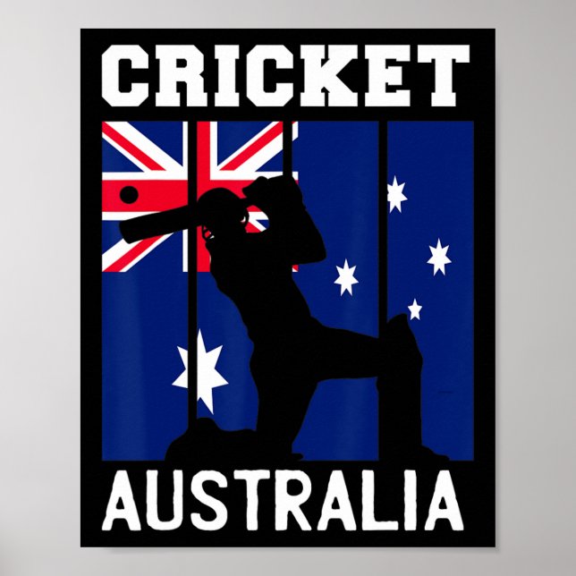 Australia Flag Cricket Fans Player Coach Australia Poster (Vorne)