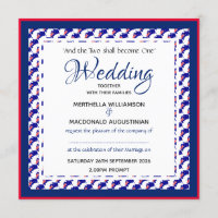 AUSTRALIA FLAG Custom Patriotic Square Wedding