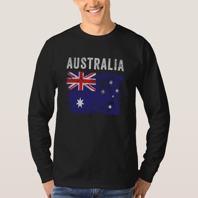 Australia Flag Distressed Men Women Kids Australia T-Shirt (Vorderseite)