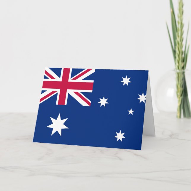 Australia Flag Happy Birthday Karte (Vorderseite)