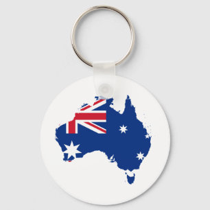 Australia Flag in the shape of Australia Schlüsselanhänger