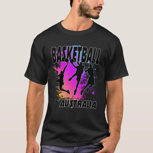 Australia Flag  Love Playing Basketball  1 T-Shirt (Vorderseite)