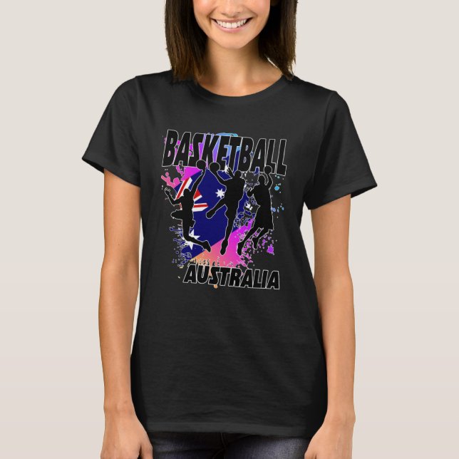 Australia Flag  Love Playing Basketball T-Shirt (Vorderseite)