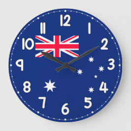 Australia Flag Wall Clock – Unique Design for Home Große Wanduhr