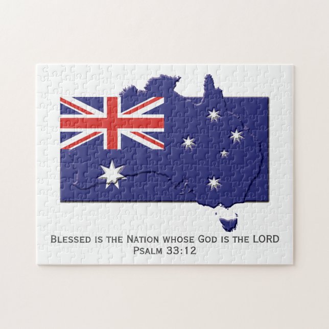 AUSTRALIA | Gesegnete Nation | AUSTRALIENFLAG Puzzle (Horizontal)