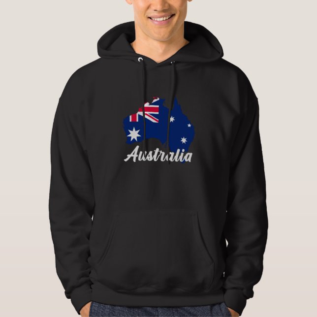 Australia In My DNA Pride Flag and Map Men Women K Hoodie (Vorderseite)