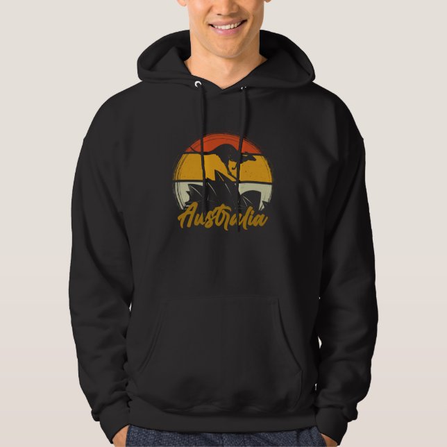Australia Kangaroo Aussie Men Women Kids Hoodie (Vorderseite)