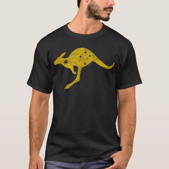 Australia Kangaroo Aussie ROO Flag Roundel Sports  T-Shirt (Vorderseite)