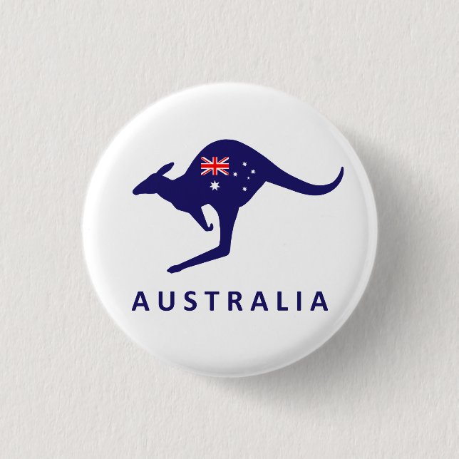 AUSTRALIA KANGAROO FLAG BUTTON (Vorderseite)