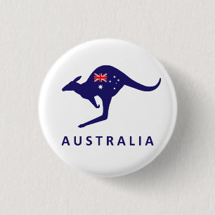 AUSTRALIA KANGAROO FLAG BUTTON