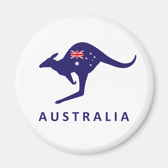 AUSTRALIA KANGAROO FLAG MAGNET (Vorne)