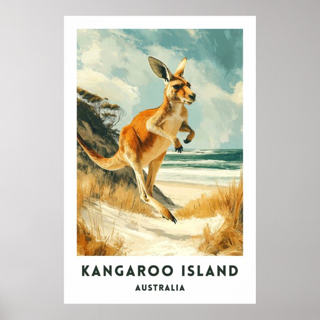 Australia Kangaroo Island Travel Poster (Vorne)