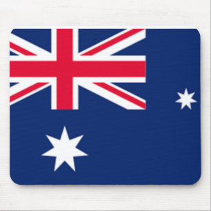 AUSTRALIA Karte Australian Aussie Flag Geschenk Mousepad