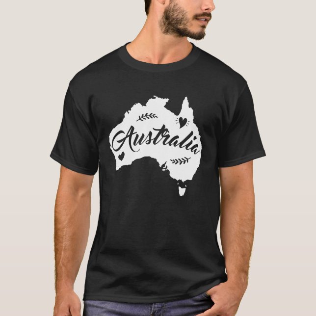 Australia Map Travel & Animal  State Home Australi T-Shirt (Vorderseite)