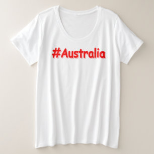 "#Australia" Niedliches Design. Jetzt kaufen Große Größe T-Shirt