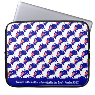 AUSTRALIA Psalm 33:12 Selige Nation Laptop Laptopschutzhülle