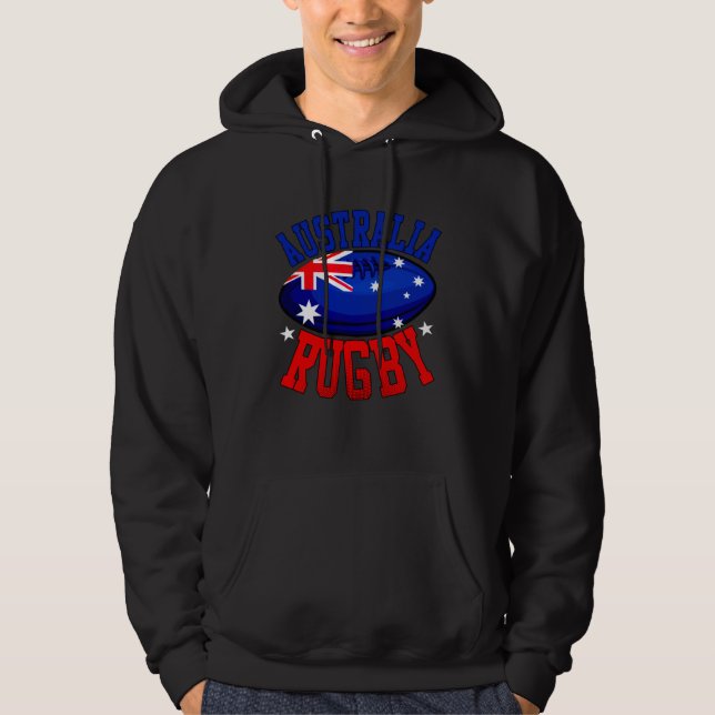 Australia Rugby Sports Player  Aussie Fan Australi Hoodie (Vorderseite)