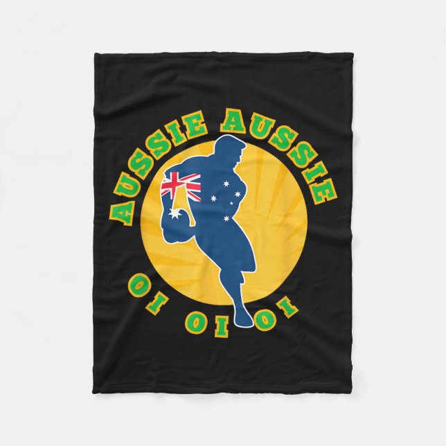 Australia Rugby, Wallabies Aussie Aussie Aussie Oi Fleecedecke (Vorderseite)