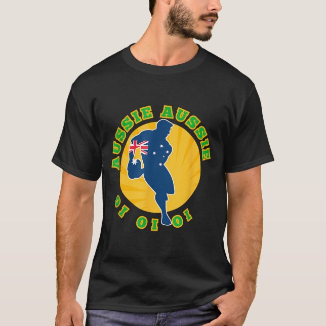 Australia Rugby, Wallabies Aussie Aussie Aussie Oi T-Shirt (Vorderseite)