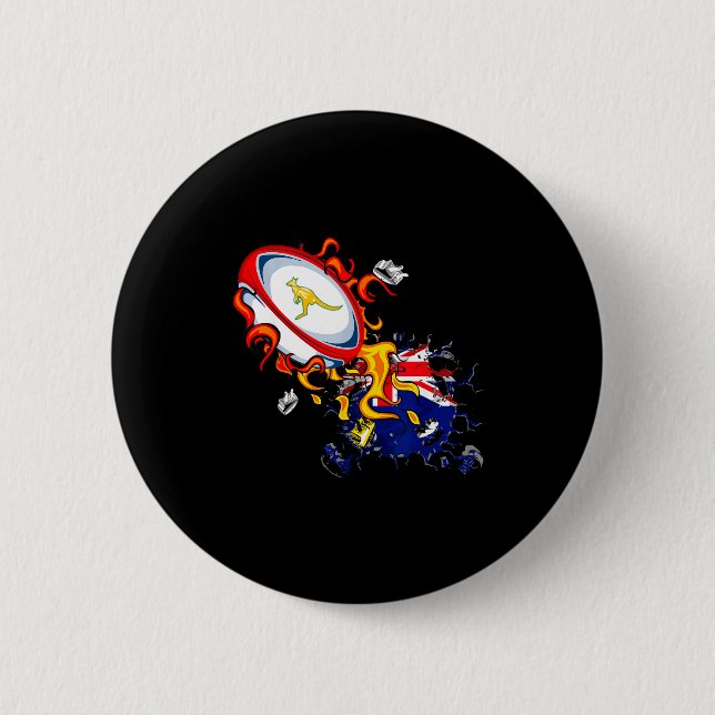 Australia Rugby, Wallabies Rugby Jersey, Australia Button (Vorderseite)