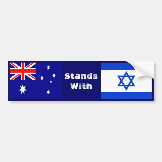 Australia Stands With Israel Autoaufkleber (Vorne)