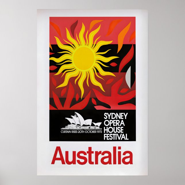 Australia, Sydney Opera House Festival  Vintage Poster (Vorne)