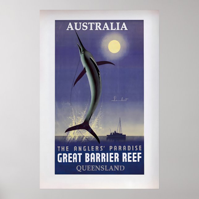 Australia, The Angler's Paradise, Great Barrier Poster (Vorne)