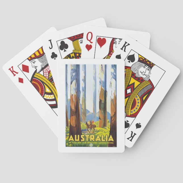 AUSTRALIA VICTORIA WALD Jigsaw Puzzle 1930 Spielkarten (Rückseite)