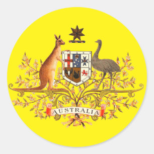 Australia-Wappen Runder Aufkleber