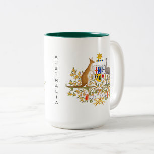 Australia-Wappen Zweifarbige Tasse