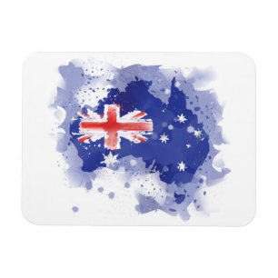 Australia Watercolor Map Magnet
