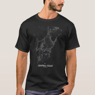 australia zentrale Küste Stadtkarte Reiseplan Souv T-Shirt