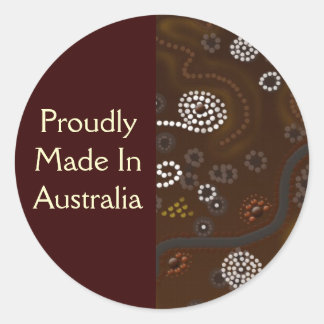 Australian Aboriginal Art Gift Runder Aufkleber