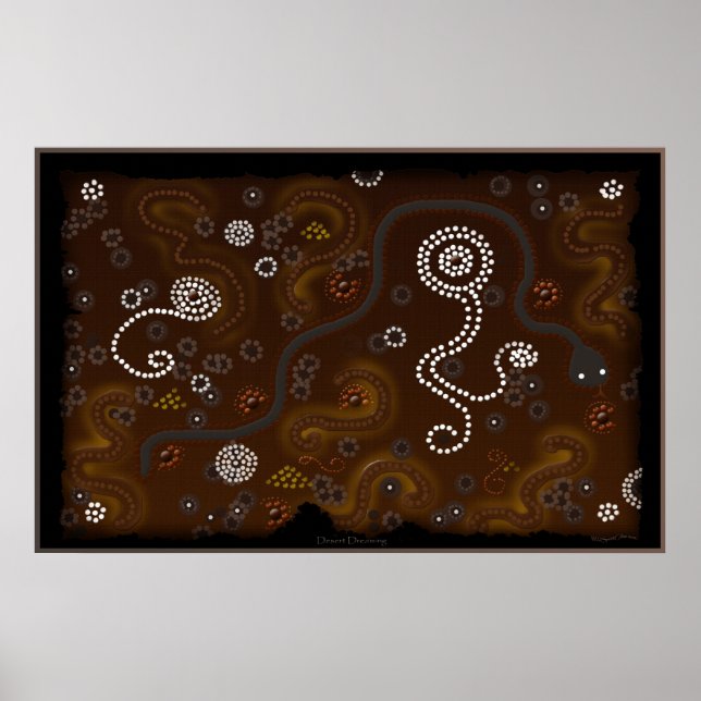 Australian Aboriginal Desert Art Poster (Vorne)