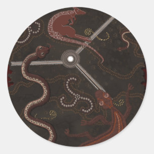 Australian Aboriginal Style Desk Art Stickers