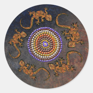 Australian Aboriginal Style Desk Art Stickers