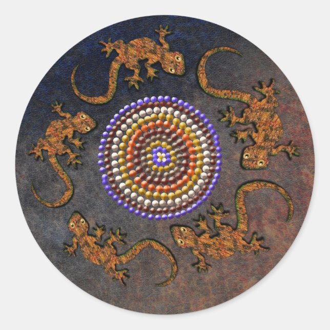 Australian Aboriginal Style Desk Art Stickers (Vorderseite)