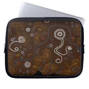 Australian Aborigine Art Desert Snake, Waterholers Laptopschutzhülle