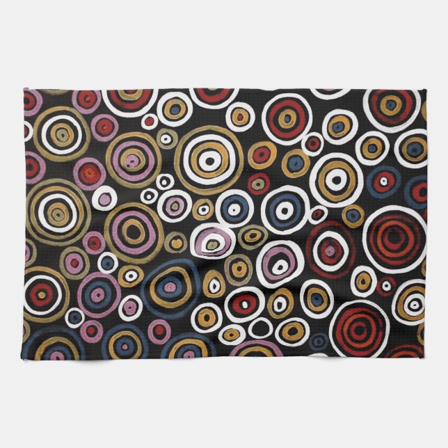 Australian Aborigine Artists Soakage Teetuch Geschirrtuch (Horizontal)