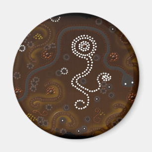 Australian Aborigine Style Art Magnet