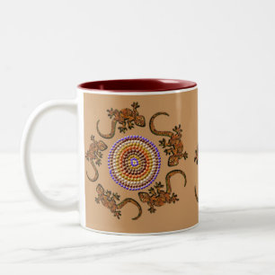 Australian Aborigine Style Art Zweifarbige Tasse