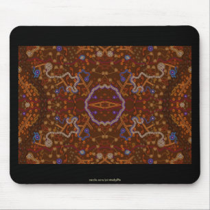 Australian Aborigine Walkabout mit Tierspuren Mousepad