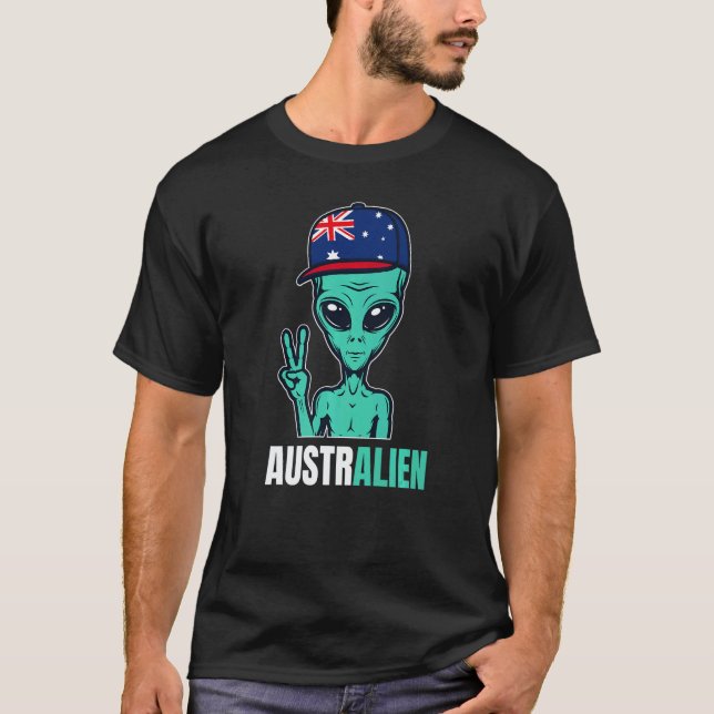 Australian Alien Australia Flag Aussie T-Shirt (Vorderseite)