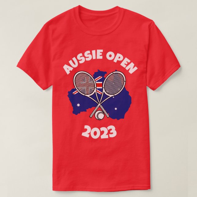 Australian Aussie Open 2023 Tennis T-Shirt (Design vorne)