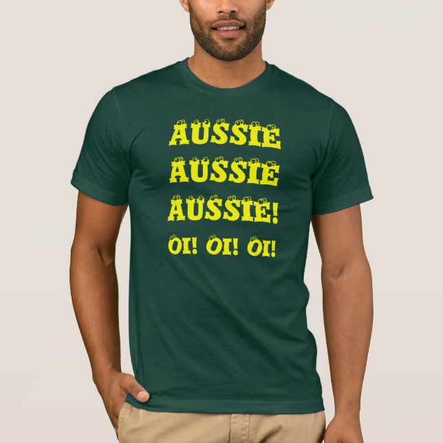 Australian Aussie Sports Fan T Shirt (Vorderseite)