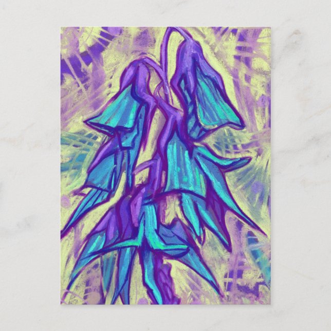 Australian Bird Blume, tropisches Türkis Postkarte (Vorderseite)