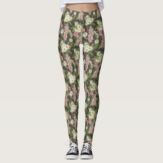 Australian Bottlebrush Country Garden Leggings (Vorderseite)